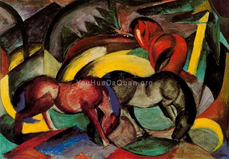 Three Horses - 弗朗茨·马克